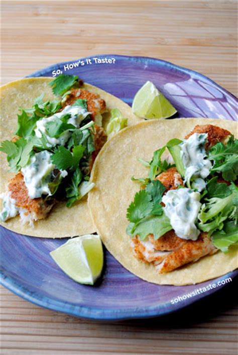 Fish Tacos with Lime-Cilantro Crema