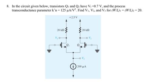 Solved In The Circuit Given Below Transistors Qi And Q2