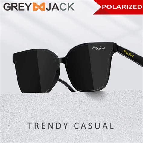 Jual Grey Jack Kacamata Hitam Sunglasses Polarized TR Bentuk Kotak 205