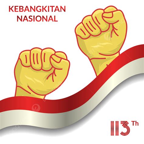 Bandera Kebangkitan Celebración Nasional 113 PNG Indonesia 20 Mei