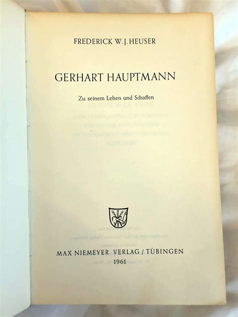 Buy Gerhart Hauptmann Zu Seinem Leben Und Schaffen Book Online At Low