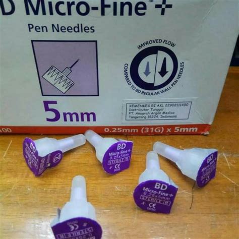 Jual Ecran Jarum Insulin Bd Ukuran 5 Mm Bd Micro Fine Shopee Indonesia