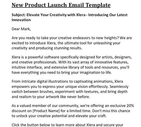 Engaging New Product Announcement Email Templates Doc Day To Day