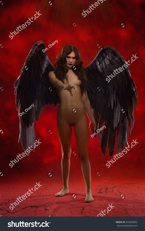 Beautiful Naked Demon Angel Black Wings Stock Photo Shutterstock