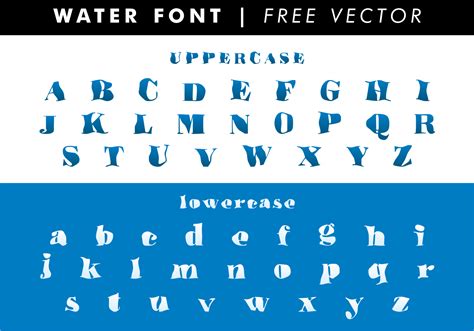 Water Font Free Vector - Download Free Vector Art, Stock Graphics & Images