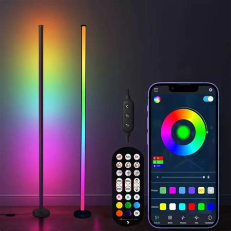 Rgb Led Floor Lamp Sync With Music Perfect Atmosphere For Bedroom Living Room £21 89 Picclick Uk