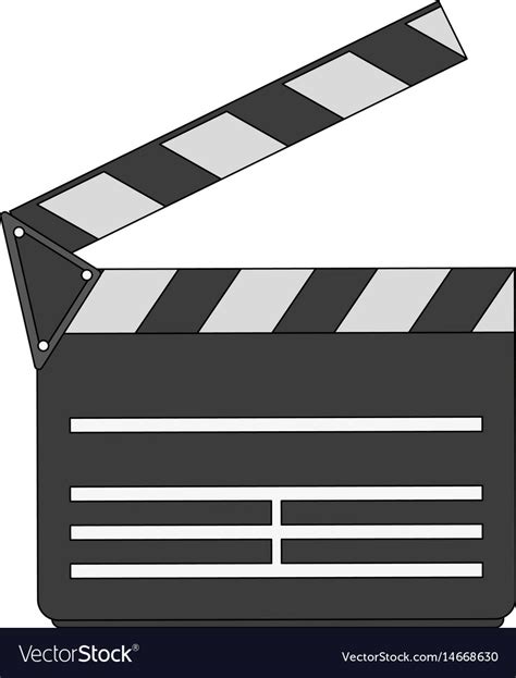 Color image cartoon movie clapperboard icon Vector Image