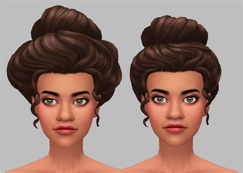 Woman Hair Bun Hairstyle Fashion The Sims 4 P5 SIMS4 Clove Share