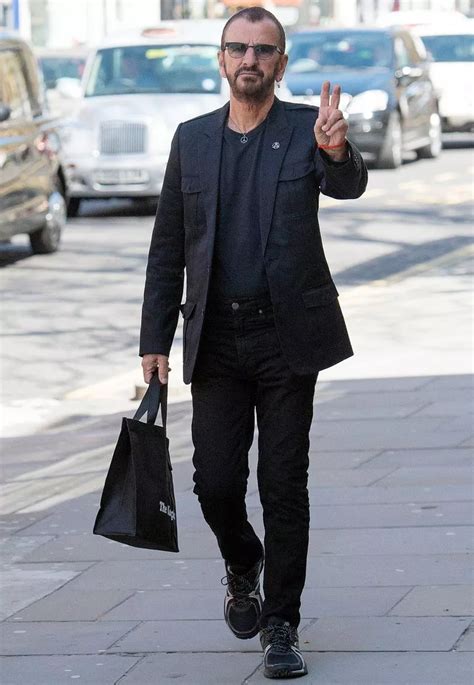 PAUL ON THE RUN: Ringo Starr and son Jason Starkey seen shopping in Chelsea