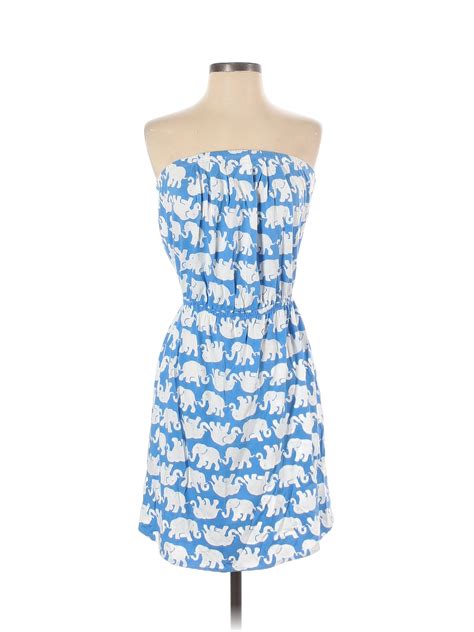 Lilly Pulitzer 100 Cotton Blue Casual Dress Size Xxs 65 Off Thredup