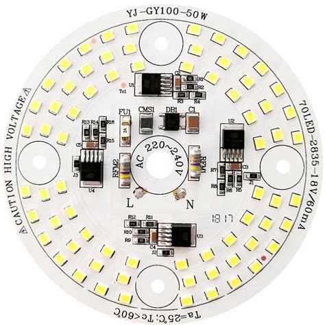 220V 110V 50W 105 Lm W Driverless Ac Smd Aluminum Pcb Led Module For