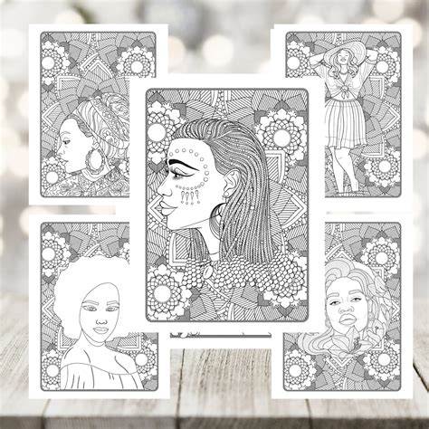 Melanin Magic Coloring Pages Destress Coloring Pages AA Women Coloring