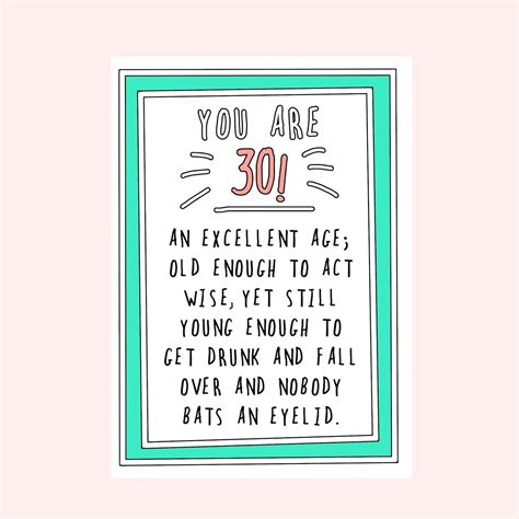 30th Birthday Card Funny 30th Birthday Card 30th Birthday Etsy