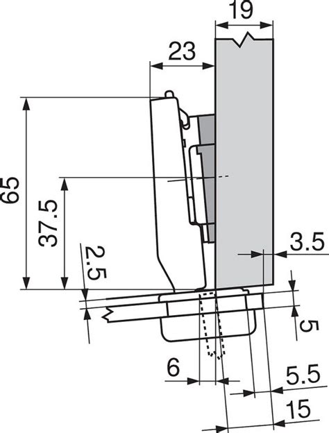 Blum 75t4100 94 Degree Clip Top Glass Door Hinge Self Close Full