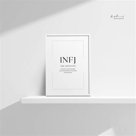 Infj Printable Wall Art Mbti Printable Poster Myers Briggs Type