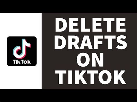 How To Delete Drafts On TikTok 2023 YouTube