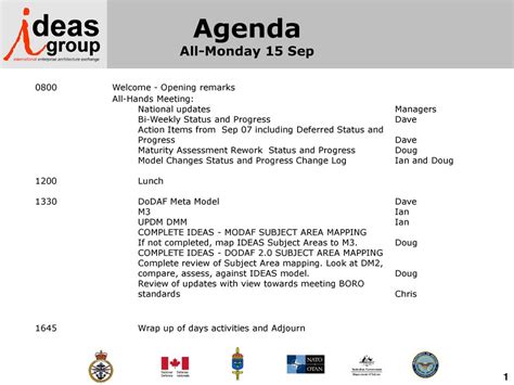 Agenda All Monday 15 Sep 0800 Welcome Opening Remarks Ppt Download