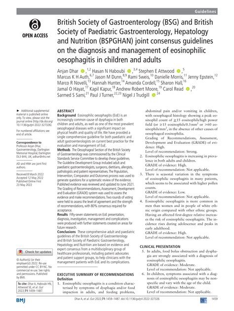 Pdf British Society Of Gastroenterology Bsg And British Society Of