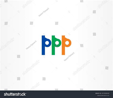 Ppp Letter Concept Logo Design Icon Stock Vector (Royalty Free) 2073828038