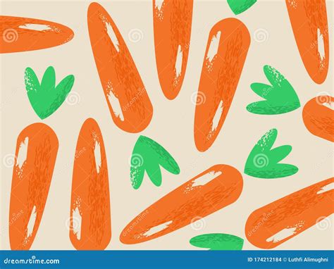 Carrot Seamless Pattern Texture Vector Stock Vector - Illustration of ...