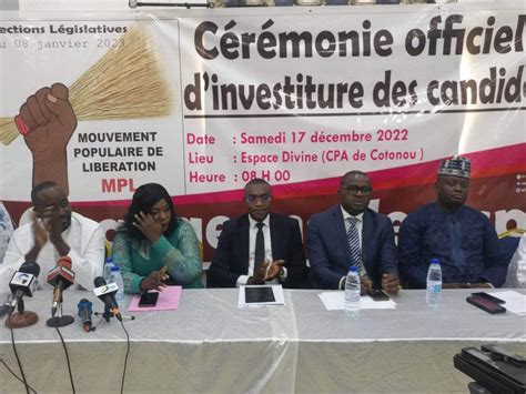 L Gislatives Au B Nin Les Candidats Du Parti Mpl Officiellement