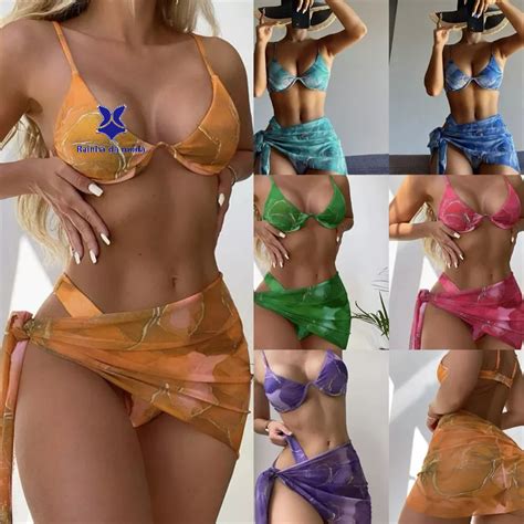 Bikini Set With Skirt Piece Set Bikini With Cup Bikini V Rim Women S Clothing Women S