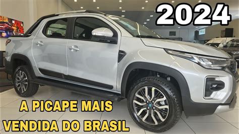 NOVA FIAT STRADA TURBO RANCH 2024 A PICAPE COMPLETA MAIS VENDIDA