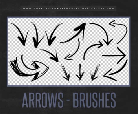 arrows brushes  sweetpoisonresources  deviantart