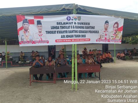 Kapolsek Air Joman Hadir Undangan Lomba Tingkat II Dan Raimuna Gerakan