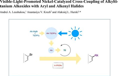 Visible Light Promoted Nickel Catalyzed Cross Coupling Of Al