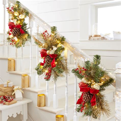 Holiday Classics Stair Swag Indoor Christmas Décor Brylane Home