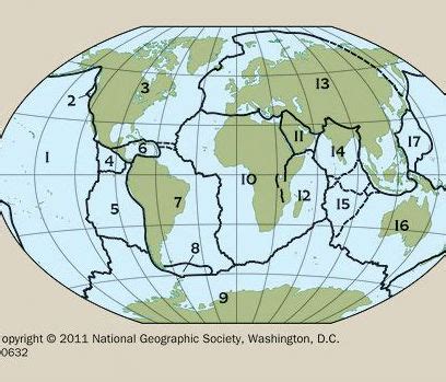 Wereldkaart 20632 Dynamic Earth Plate Tectonics 92 X 61 Cm National