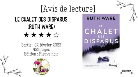 Episode Avis De Lecture Le Chalet Des Disparus Ruth Ware