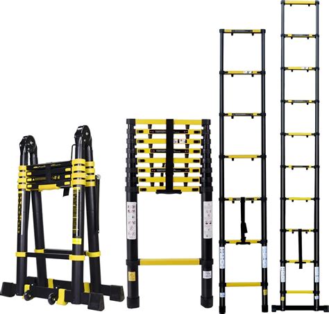 Horusdy M Aluminium Telescopic Ladder Multi Purpose Step Ladder