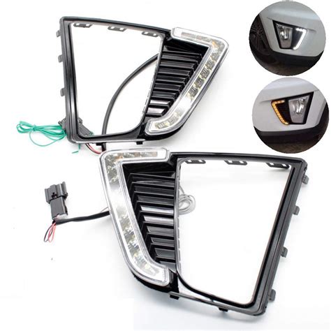 Buy LED DRL Daytime Running Lights With Yellow Signal Function Fog