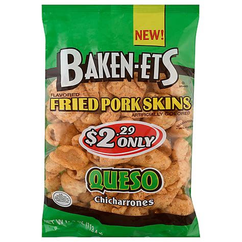 Baken Ets Chicharrones Flavored Fried Pork Skins Queso 4 Oz Shop