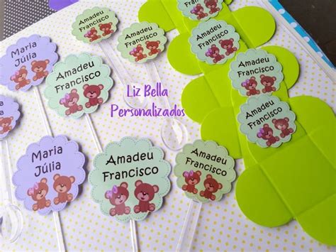 Pin By Liz Bella Personalizados On Topper Urso Desserts Sugar Cookie