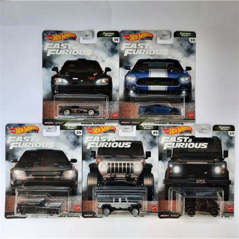 Hot Wheels Furious Fleet Set N S Mustang Charger Jeep Defender Shopee Malaysia