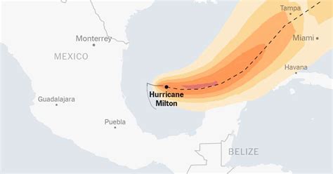 Mapas rastreando o furacão Milton The New York Times