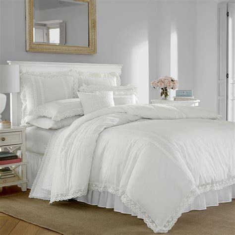 Reviews For Laura Ashley Annabella 2 Piece White Solid Cotton Twin Comforter Set Pg 1 The