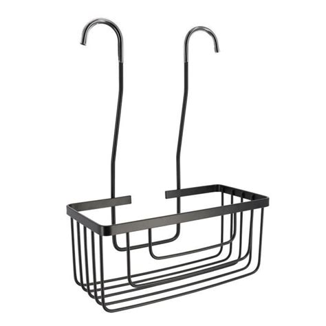 Panier douche en Inox Noir à suspendre au thermostat TENDANCE