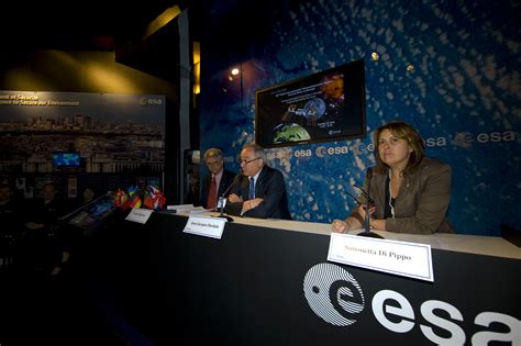 ESA Jean Jacques Dordain And Simonetta Di Pippo At Le Bourget During