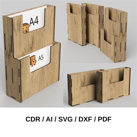 laser cut file aa document holder wall display digital