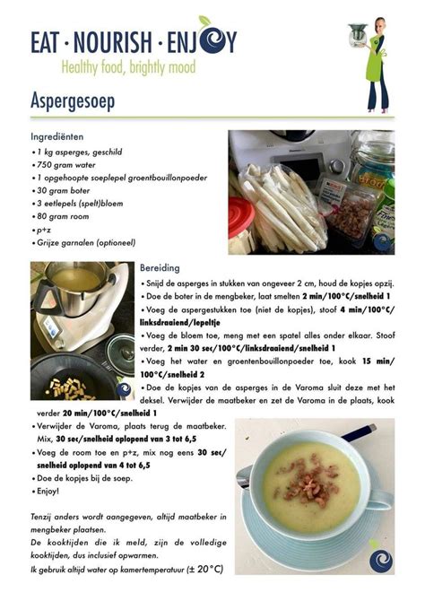 Pin Van Mariette Op Thermomix Aspergesoep Thermomix Eten Recepten