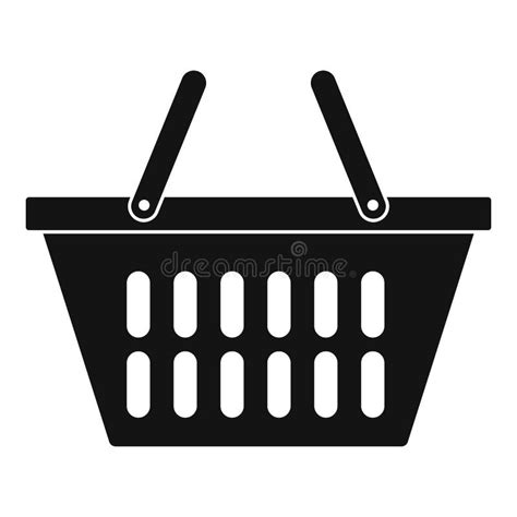 Icono Plástico De La Cesta De Compras Estilo Simple Ilustración del