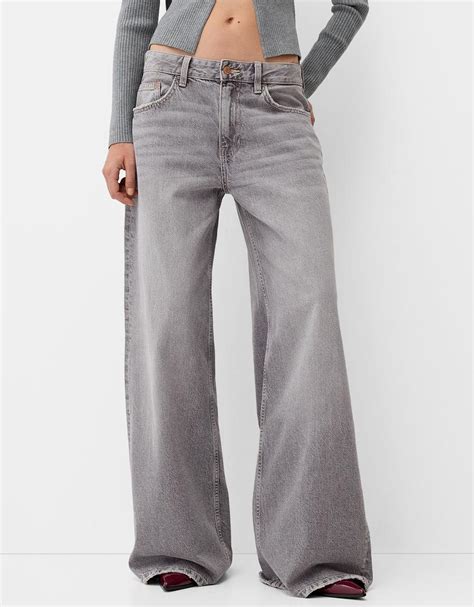 Wide Leg Jeans Women Bershka