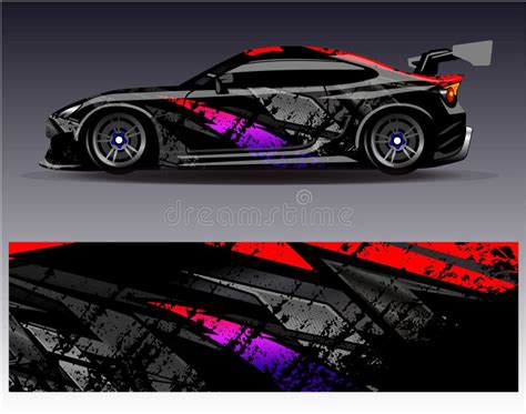 Car Wrap Design Vector. Graphic Abstract Stripe Racing Background ...