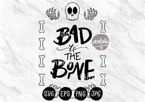 Bad to the Bone Graphic by Ginkean · Creative Fabrica