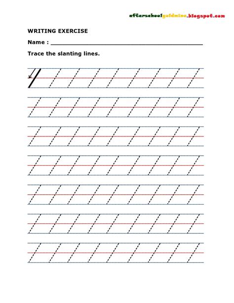 Free Straight Line Tracing Worksheets