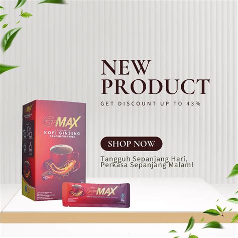 Jual G Max Coffee Kopi Herbal Pria Dewasa Halal Dan Bpom Box Isi